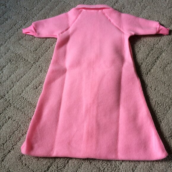 Vintage Pink Bunting Sleeper + Hat & Moccasins - Picture 2 of 13